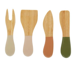 Assemble Bamboo Cheese Knife Set - Pastel or Olive