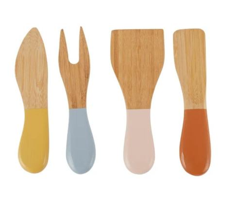 Assemble Bamboo Cheese Knife Set - Pastel or Olive