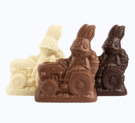 Charlotte Piper Bunny On Tractor Marble Choc 240g