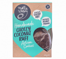 Molly Woppy Boxed Choccy Coconut Ruff Artisan Cookies 175g