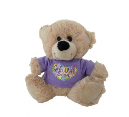 Teddy Get Well Soon TShirt with Flowers Bear 18cm