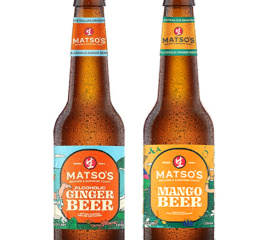 Matsos Beverages 1 x Ginger Beer + 1 x Mango Beer 330ml Bottles