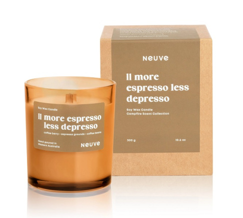 Neuve More Espresso Less Depresso Candle