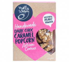 Molly Woppy Boxed Dark Choc Caramel Popcorn Artisan Cookies 175g