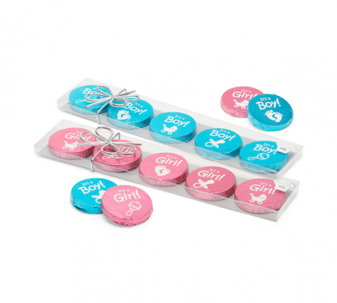 Chocolate Gems Medallions 60g - It's A Boy or It's A Girl