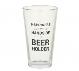 Beer Holder Novelty Glass - Boxed
