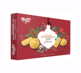 Bisko Bakehouse Christmas Traditional Shortbread Choc Collection 300g