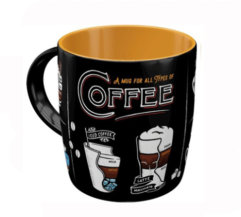 Nostalgic Art Ceramic Mug - All Types Of Coffee - Boxed