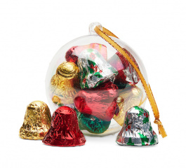 Chocolate Gems Christmas Baubles with Bells 88g