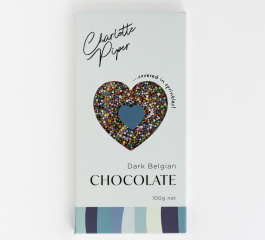 Charlotte Piper Dark Belgian Chocolate with Sprinkles 100g