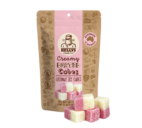Kellys Candy Co Coconut Ice Cubes 200g