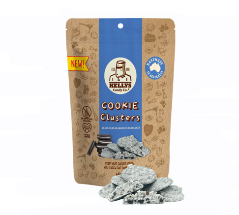 Kellys Candy Co Cookie Clusters 140g