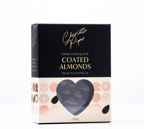 Charlotte Piper Choc Coated Almonds - Milk or Dark 150g