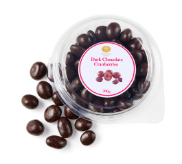 Chocolate Grove Dark Choc Cranberries 200g