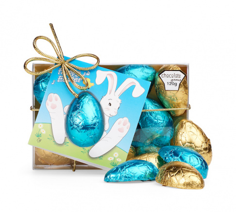 Chocolate Gems Easter Half Eggs with Card 120g