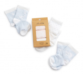 Emotion and Kids Baby Socks 3 Pairs - Pink or Blue