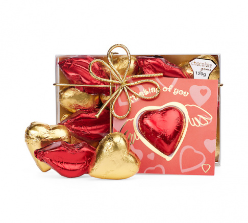 Chocolate Gems Heart and Kisses with Card 120g