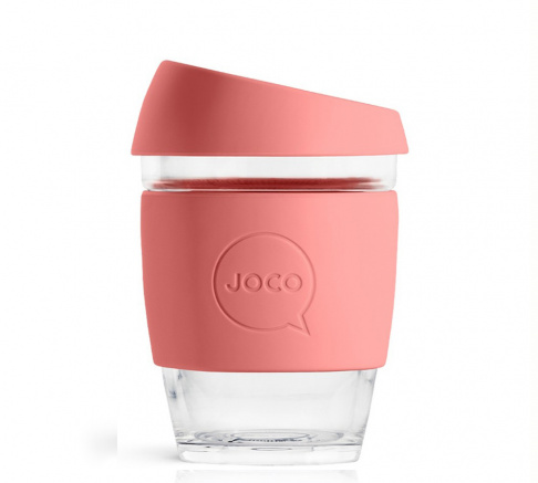 JOCO Glass Reusable Coffee Cup 12oz - Various Colours