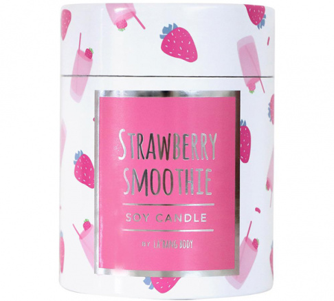 La Bang Woodwick Candle Strawberry Smoothie