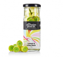 Australian Sweet Co Lemon and Lime Rock 170g