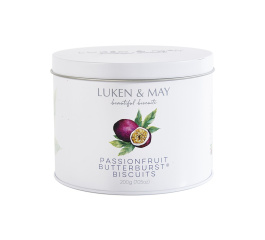 Luken and May Butterburst Biscuit Tin Passionfruit 200g