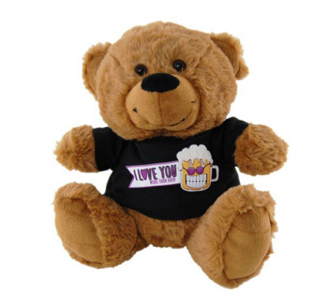 Love You More Than Beer Bear 18cm
