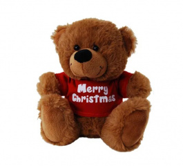 Merry Christmas Brown Bear 18cm