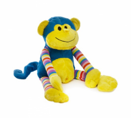 Milo Monkey - Bright Striped Blue 38cm