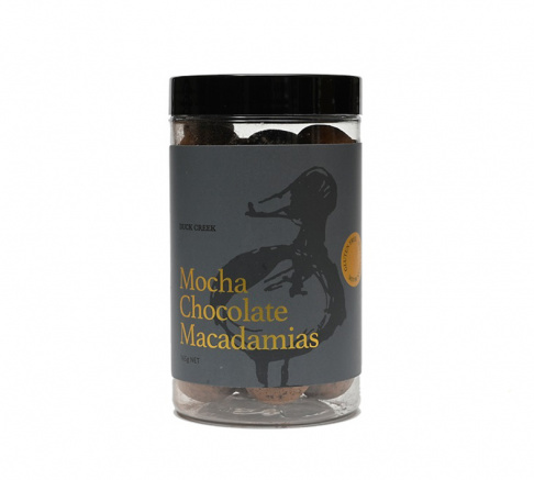 Duck Creek Mocha Chocolate Macadamias Jar 165g