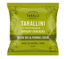Taralli Biscuits Tarallini Olive Oil and Fennel Snack Bag 30g