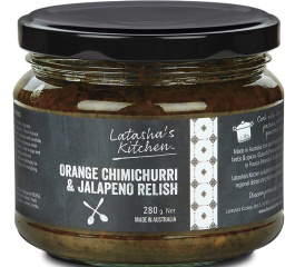 Latasha's Kitchen Orange Chimichurri and Jalapeno Relish 280g