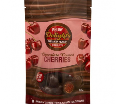 Rhuby Delights Choc Cherries 80g