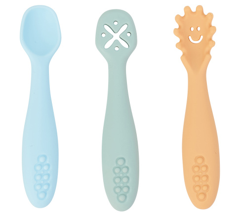 Silicone Cutlery Set - Seaside or Sunset Colours