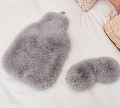 Luxe Hot Water Bottle Cover - Grey