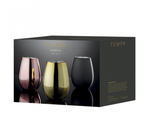 Tempa Tumbler Glasses - Pair - Assorted Colours