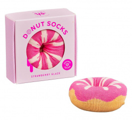 Donut Socks Strawberry Cream