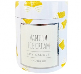 La Bang Woodwick Candle Vanilla Icecream