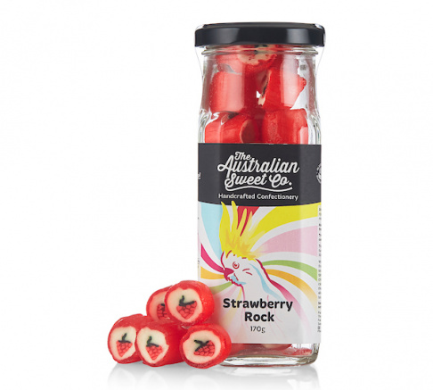 Australian Sweet Co Strawberry Rock 170g