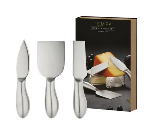 Tempa Cheese Knife Set - Silver