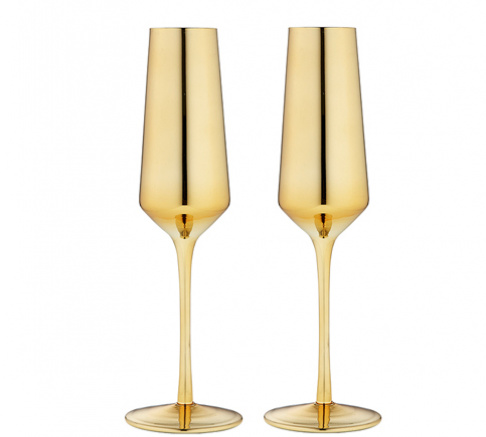 Tempa Champagne Glasses - Pair - Assorted Colours