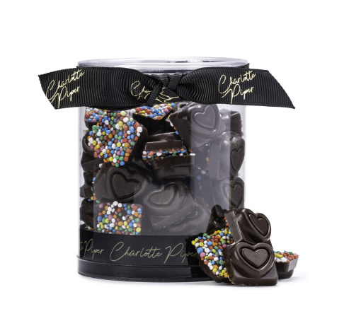 Charlotte Piper Chocolate Tiny Hearts with Sprinkles 130g - Various