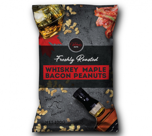 Wicked Nuts Whiskey Maple Bacon Peanuts 120g