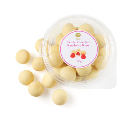 Chocolate Grove Choc Raspberry Riots - Milk or White Choc 200g