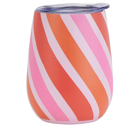 Wine Tumbler Double Walled - Sunrise or Candy Cane Design