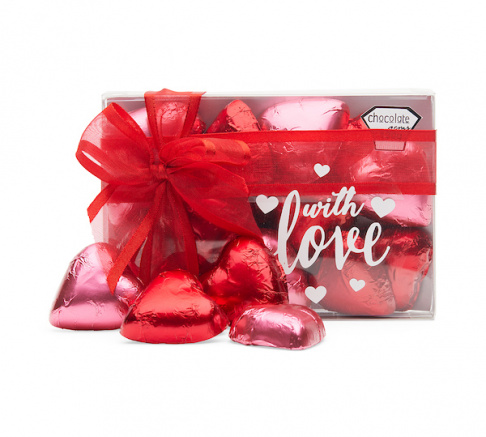 Chocolate Gems With Love Hearts 120g
