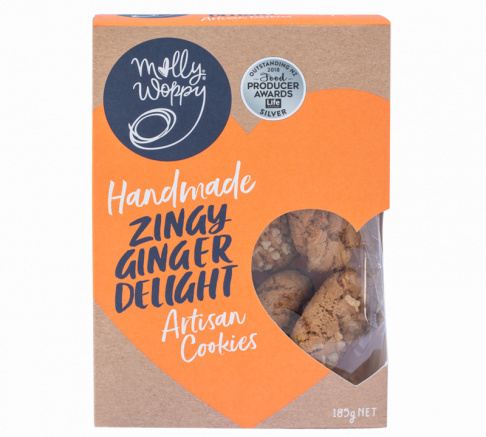 Molly Woppy Boxed Zingy Ginger Delight Artisan Cookies185g