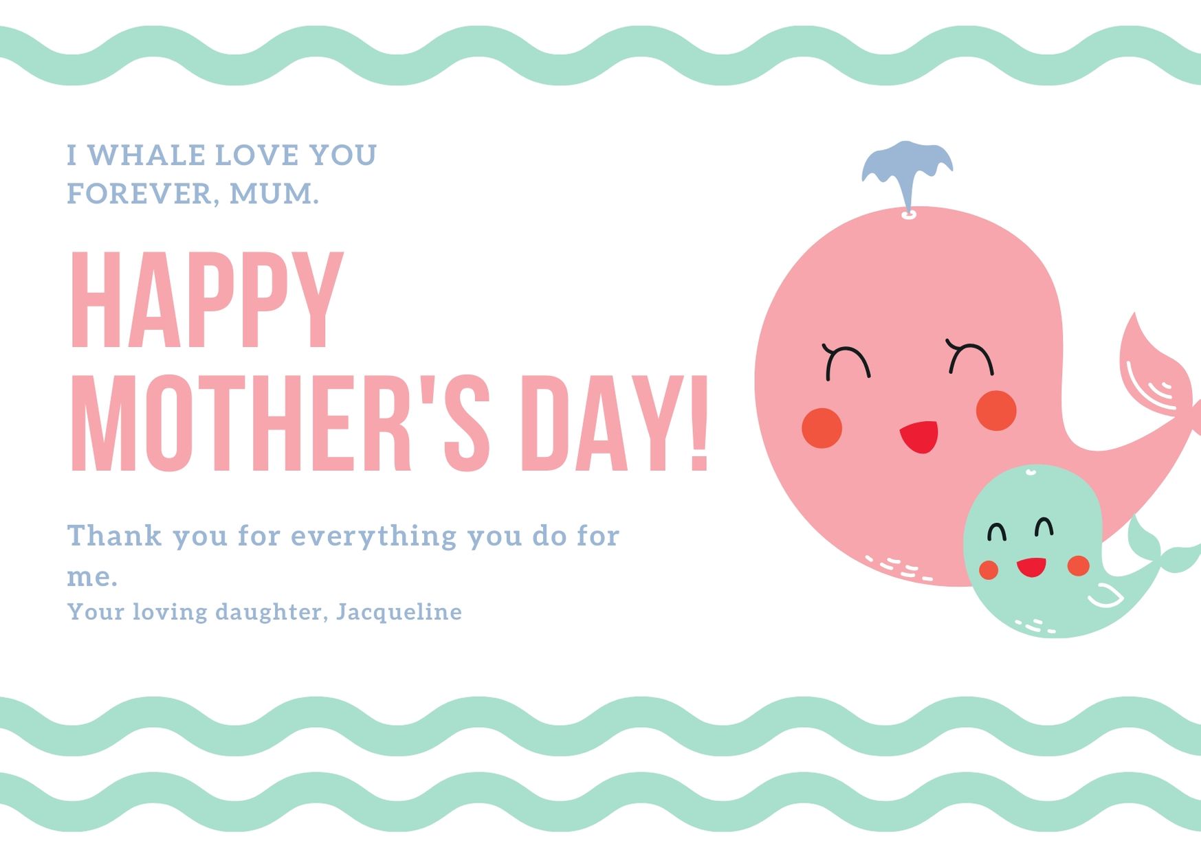 mothers day gift card message